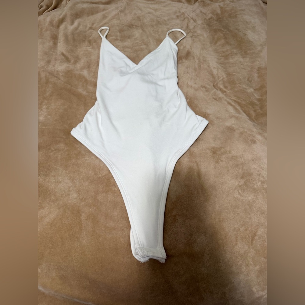 Veronica M Knit White One Piece Bodysuit Women’s Small